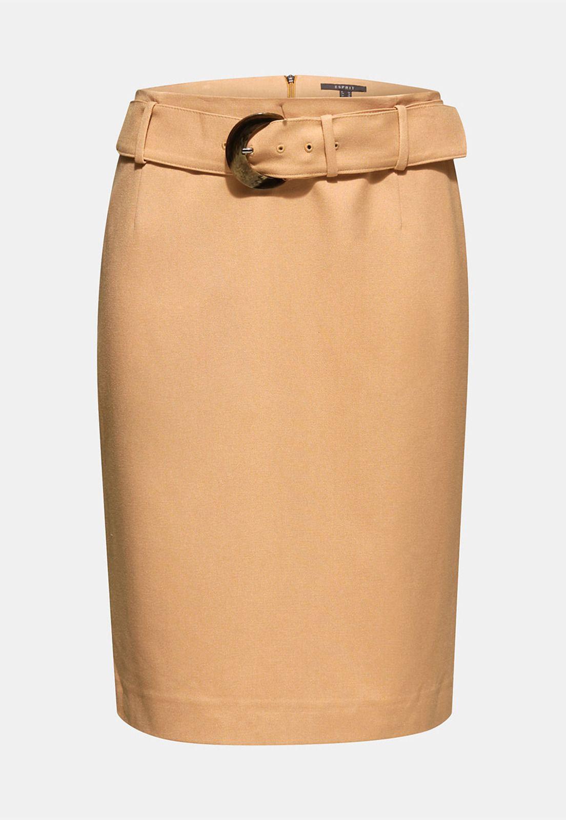 Falda Midi Con Cinturón Esprit-3