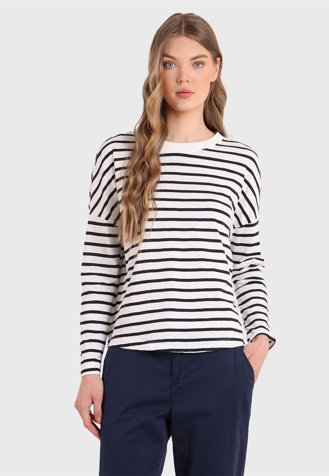 Polera Con Diseño A Rayas Mujer Esprit-0