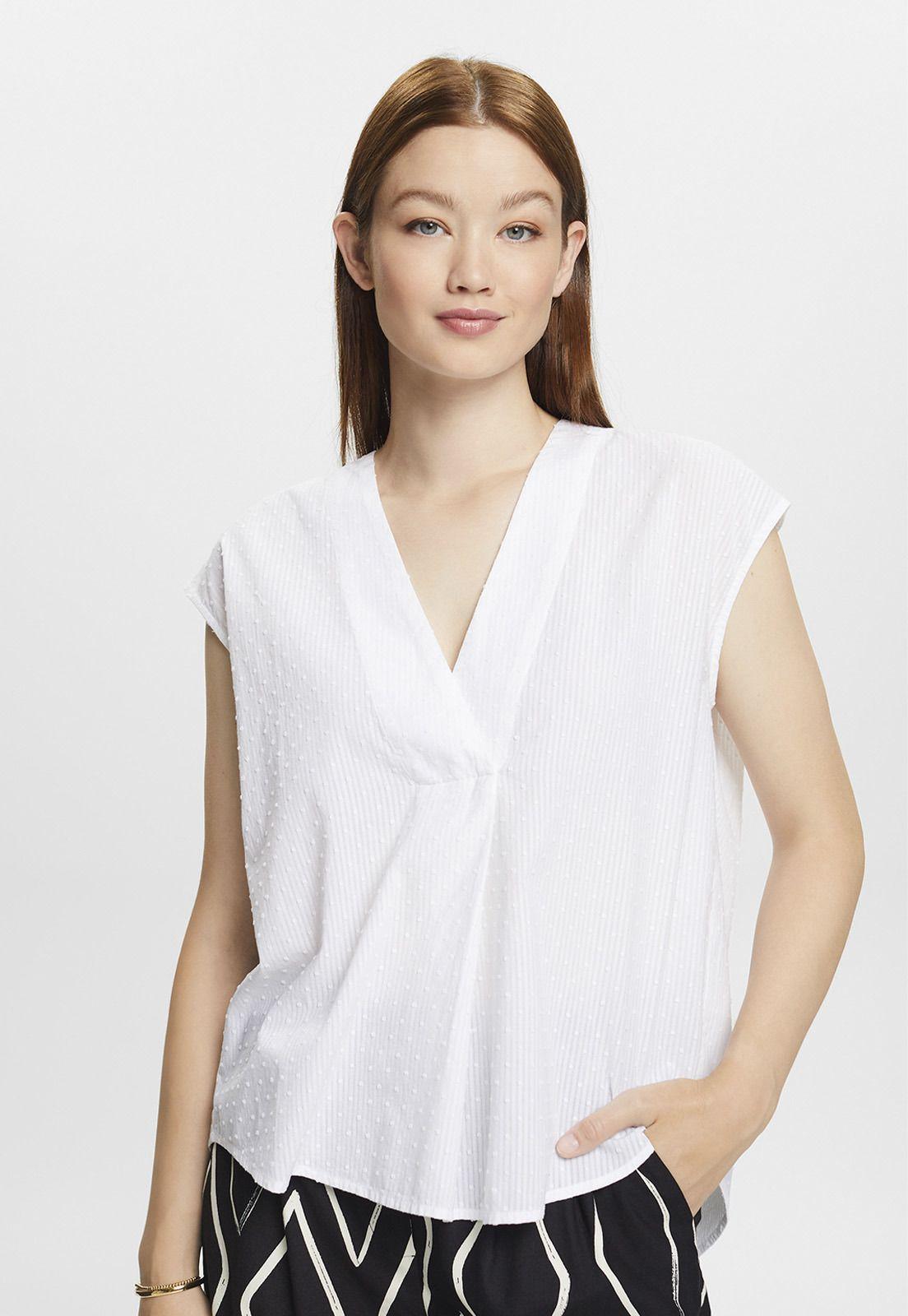 Blusa con Escote en V Mujer Esprit 034EE1F338-2