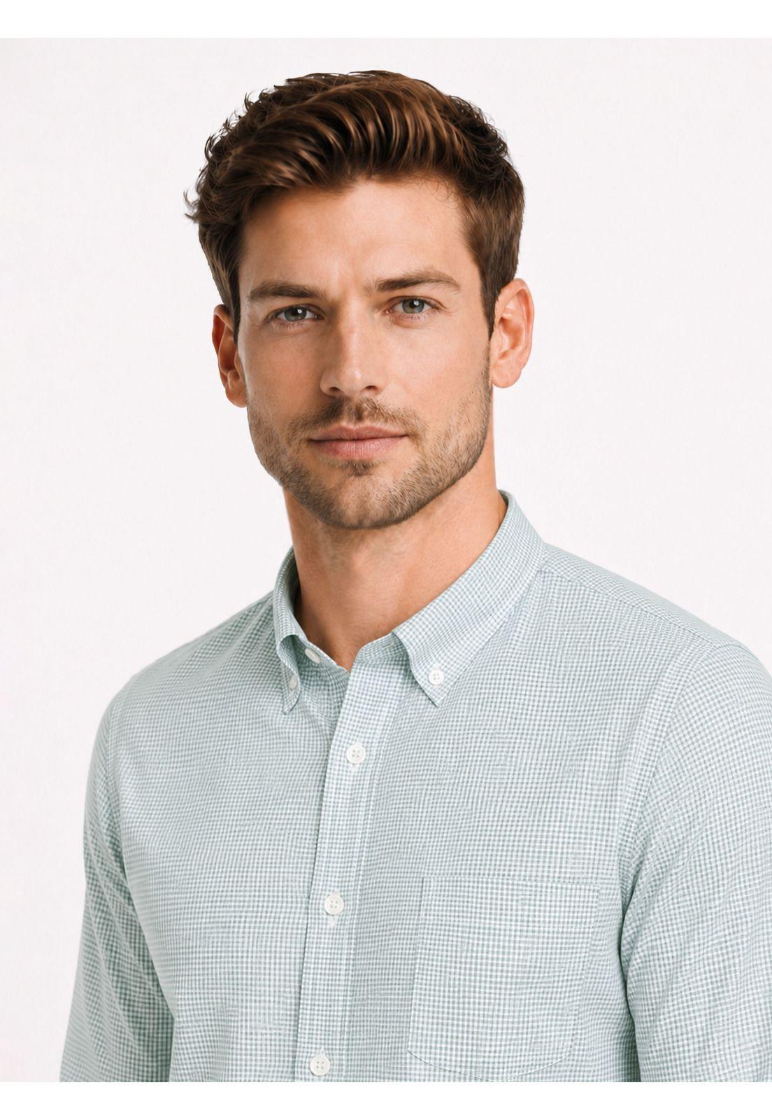 Camisa A Cuadros Regular Fit Verde Arrow CM34010VE-2