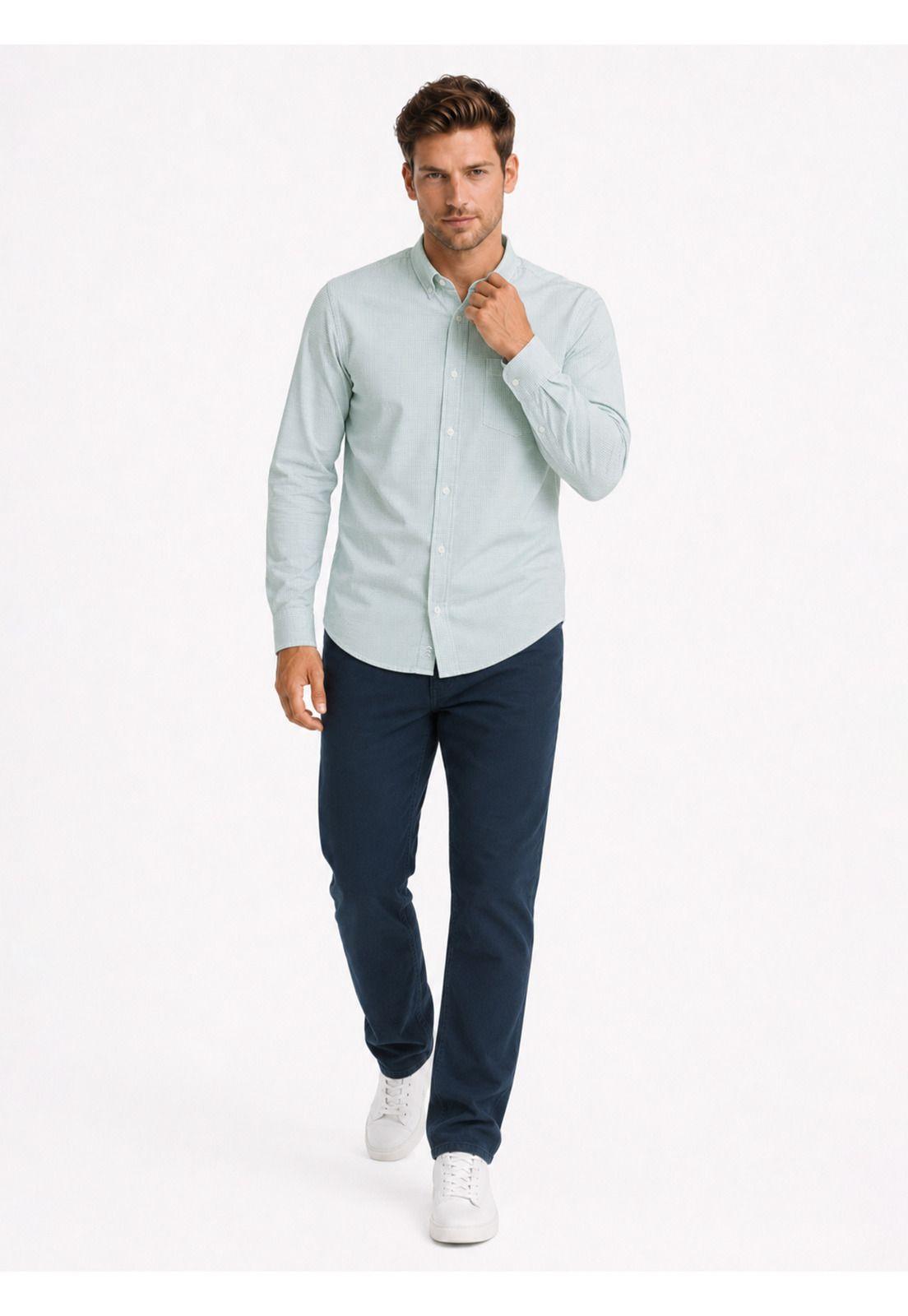 Camisa A Cuadros Regular Fit Verde Arrow CM34010VE-3