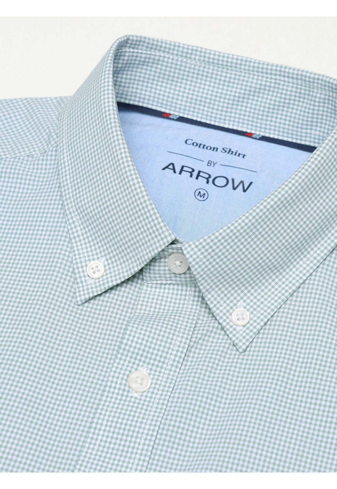 Camisa A Cuadros Regular Fit Verde Arrow CM34010VE-5