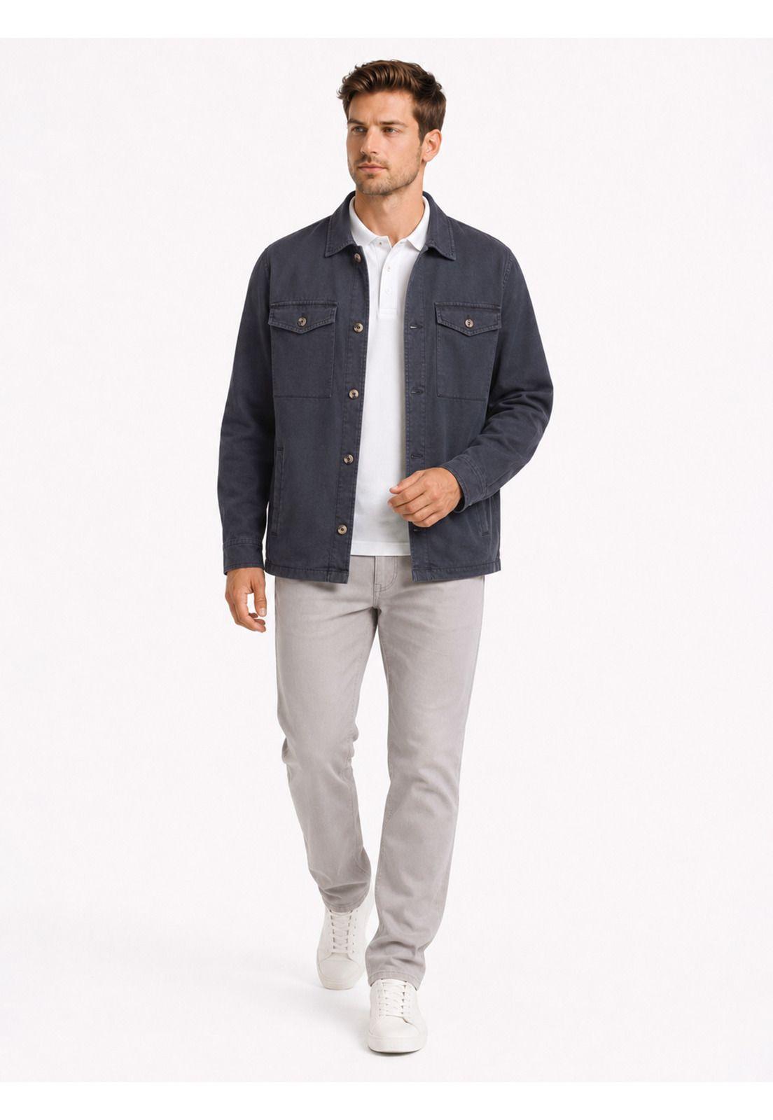Sobrecamisa Lisa Regular Fit Azul Marino Arrow CM34054NB-3