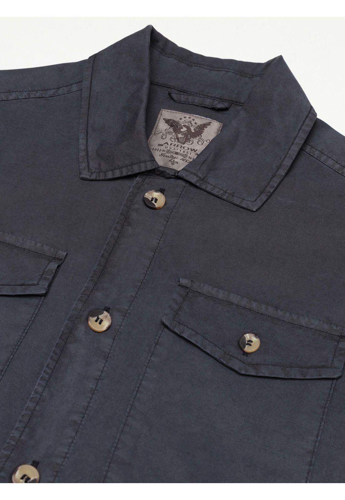 Sobrecamisa Lisa Regular Fit Azul Marino Arrow CM34054NB-4