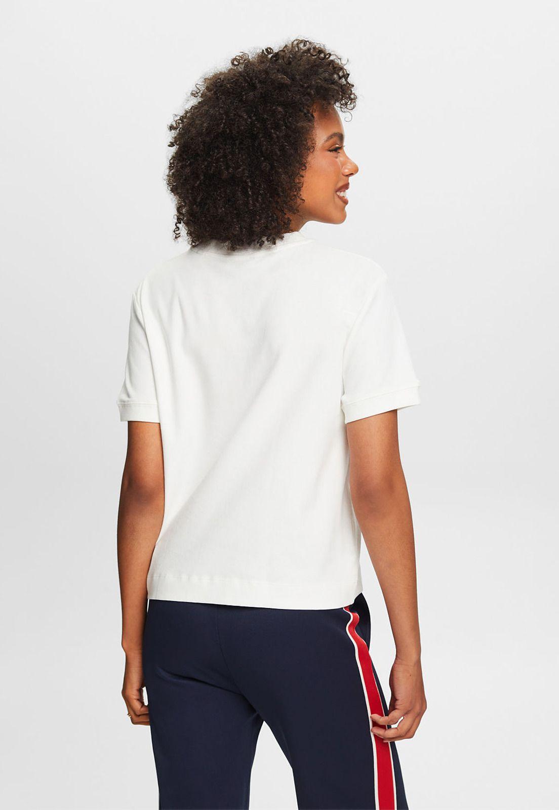 Polera Manga Corta Y Cuello Redondo Mujer Esprit 034EE1K340-1