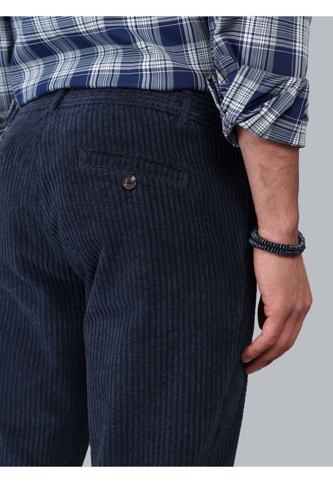 Pantalón Cotelé Spandex Regular Fit Azul Marino Piero Butti PBCIB13NB-4