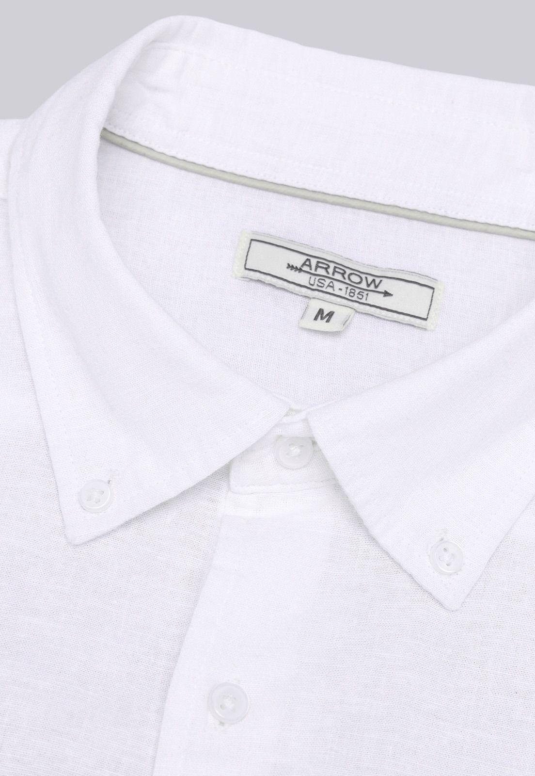 Camisa De Lino y Algodón Arrow CM32058BL-4