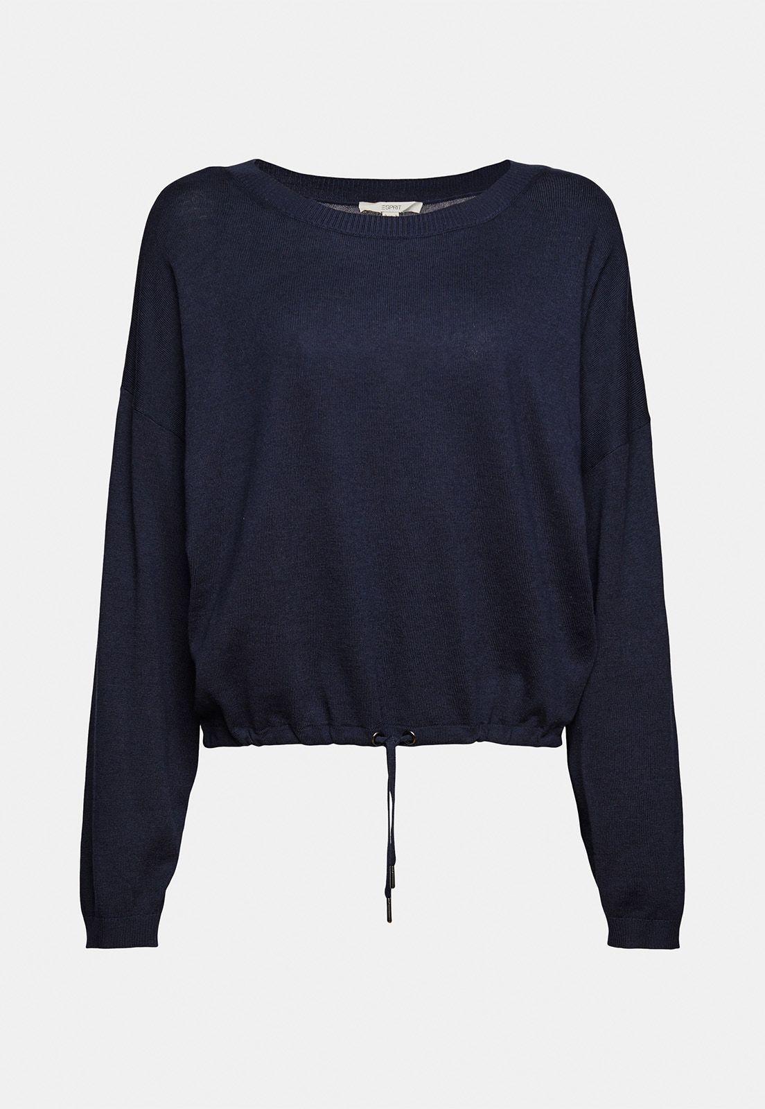 Sweater Mujer Liso Esprit Azul marino-3