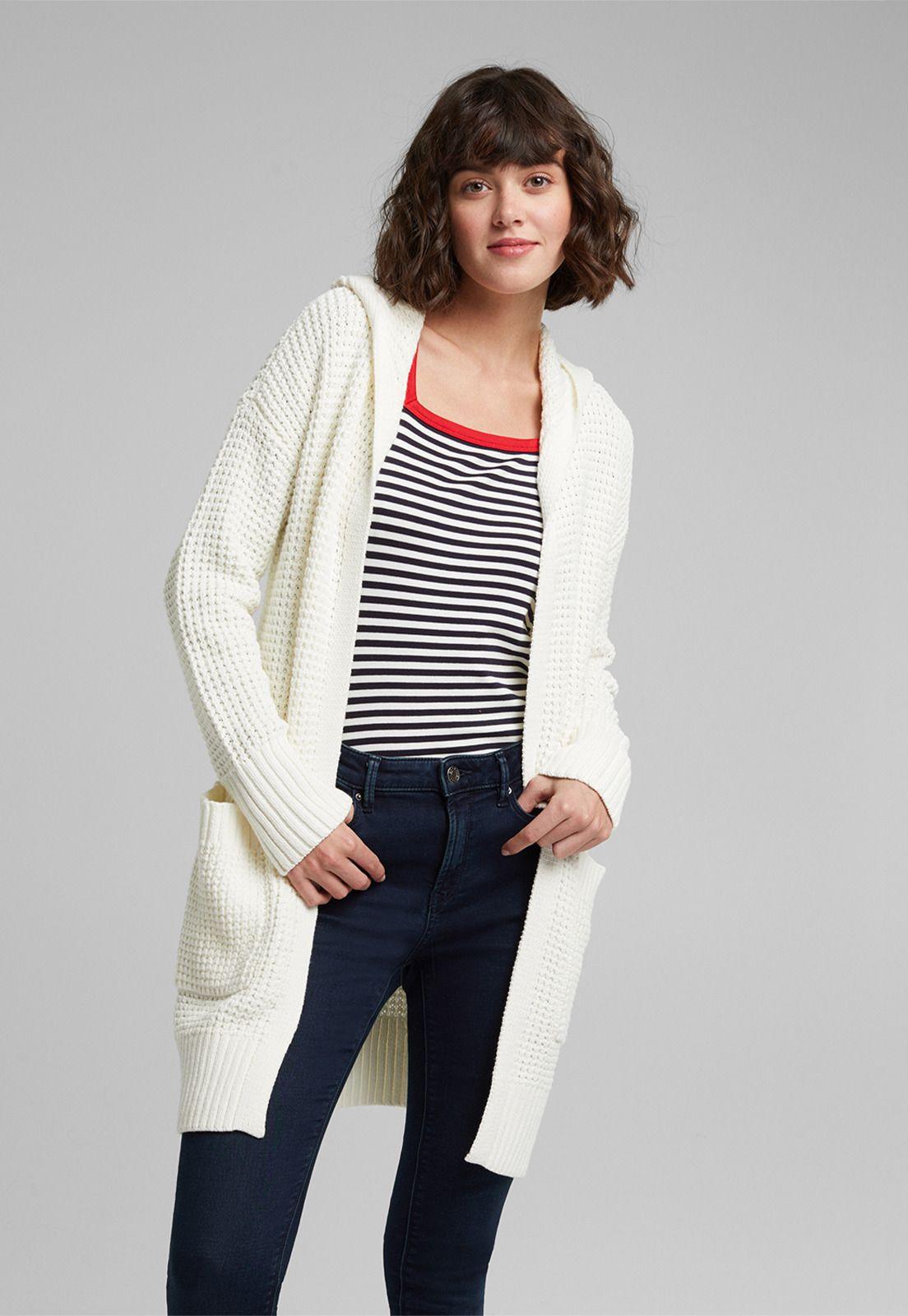 Cardigan Largo Con Capucha Esprit-0