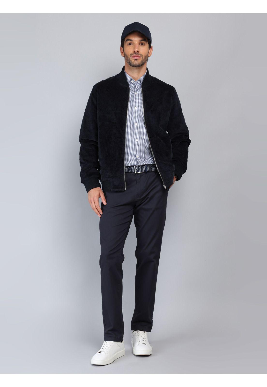 Chaqueta Bomber Cotelé Regular Fit Azul Marino Piero Butti PBCIG30NB-3