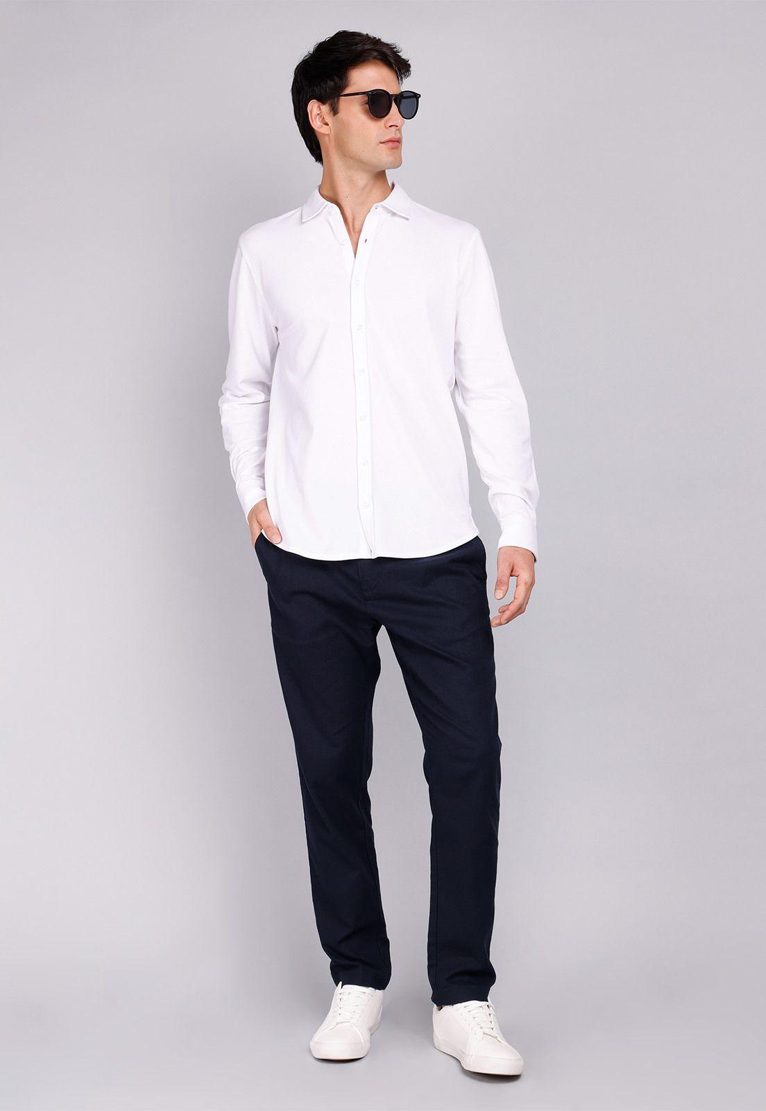 Camisa Piqué Lisa Spandex Arrow CM32057BL-3