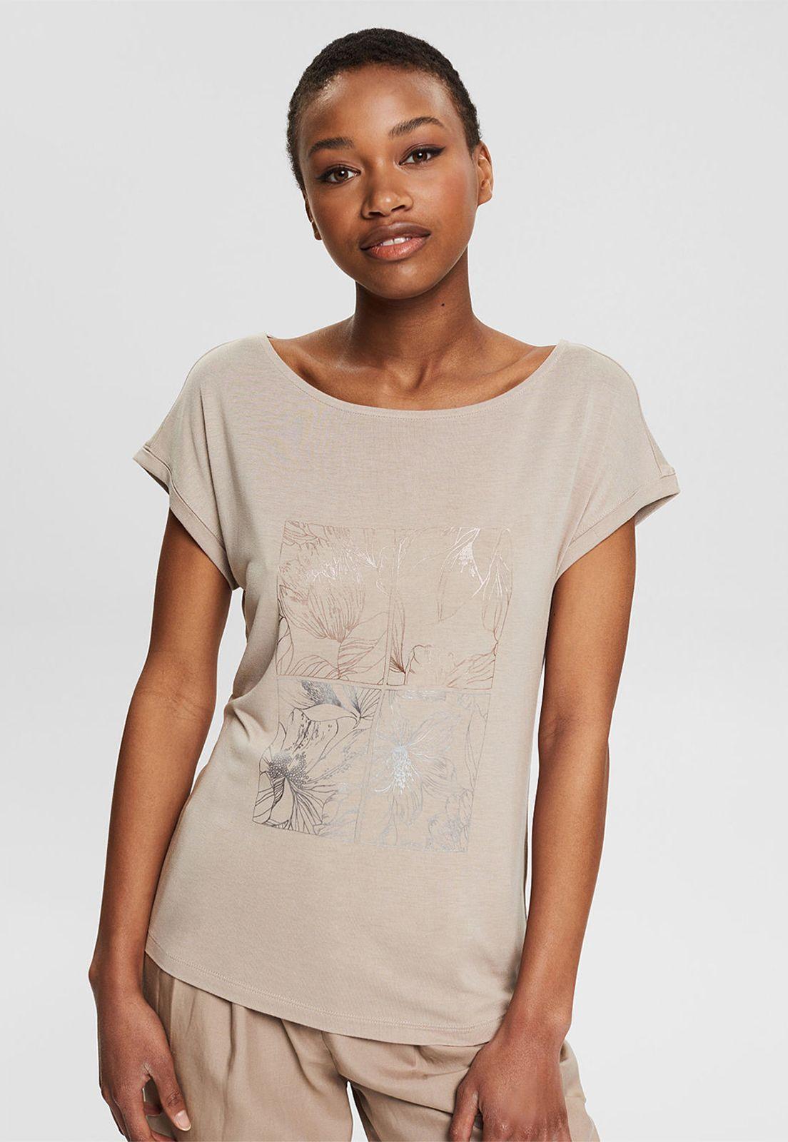 Polera Con Cuello Amplio Esprit-0