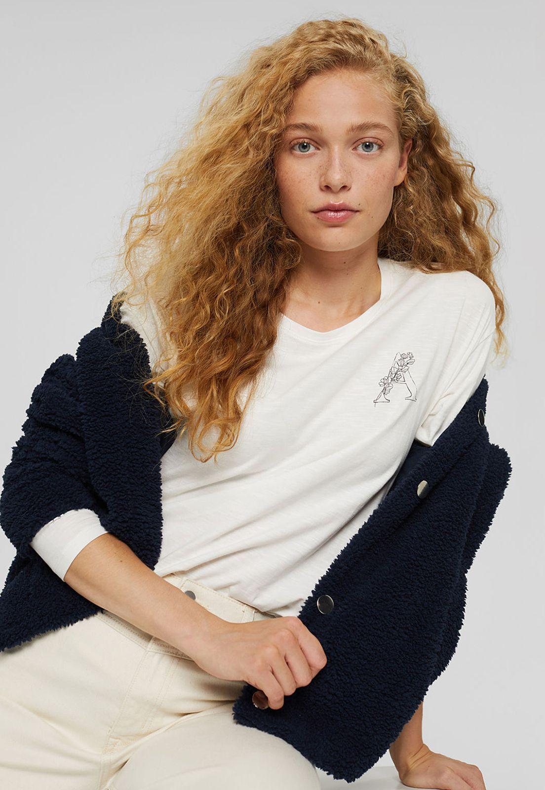 Polera Mujer Manga Larga Con Estampado Esprit-0