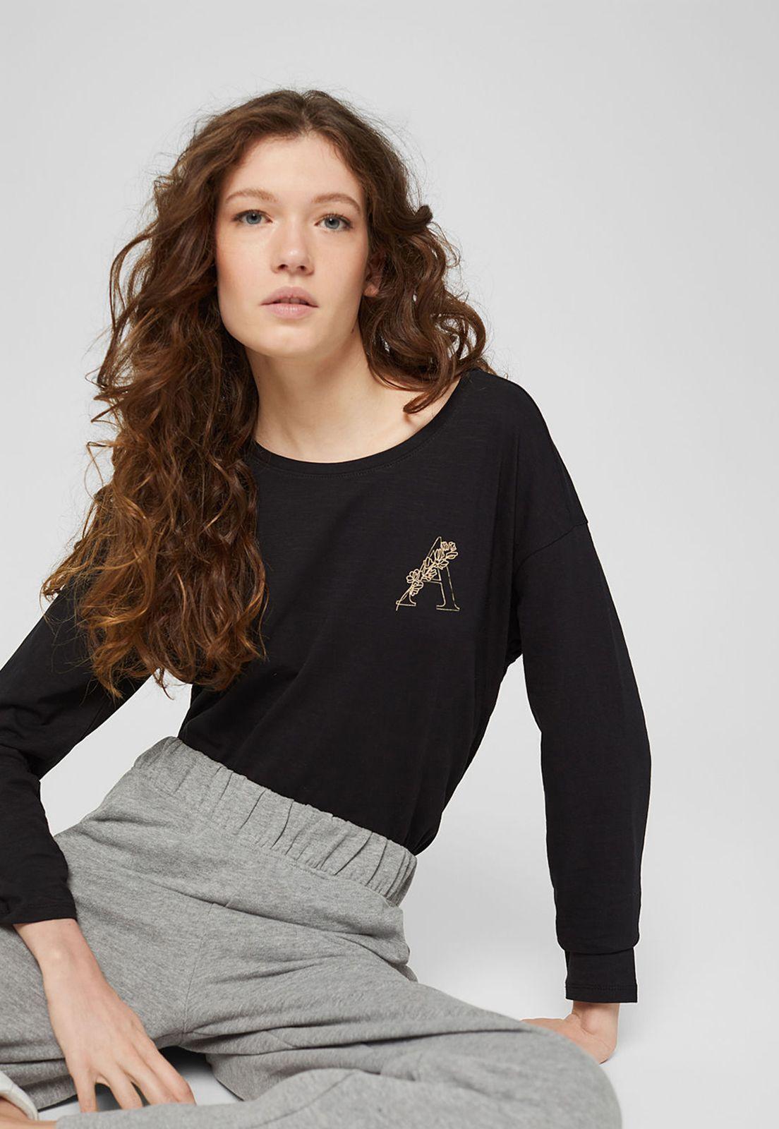 Polera Mujer Manga Larga Con Estampado Esprit-0