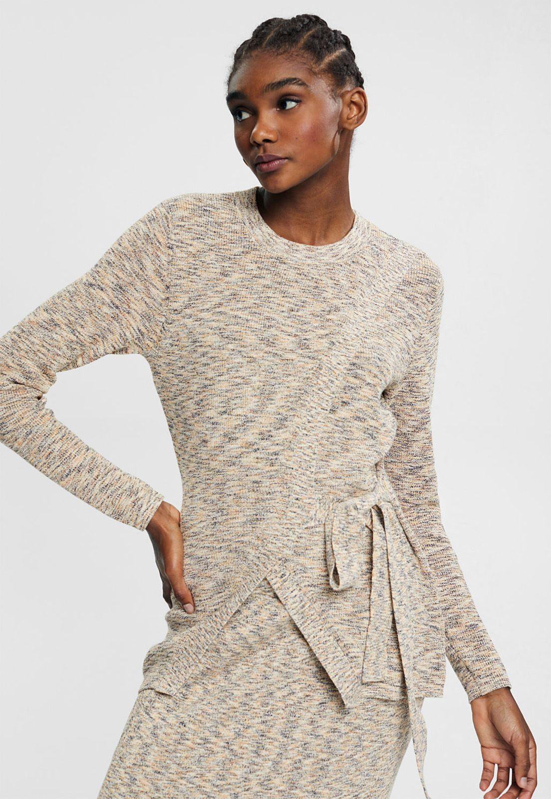 Sweater Con Efecto Cruzado Mujer Esprit-0