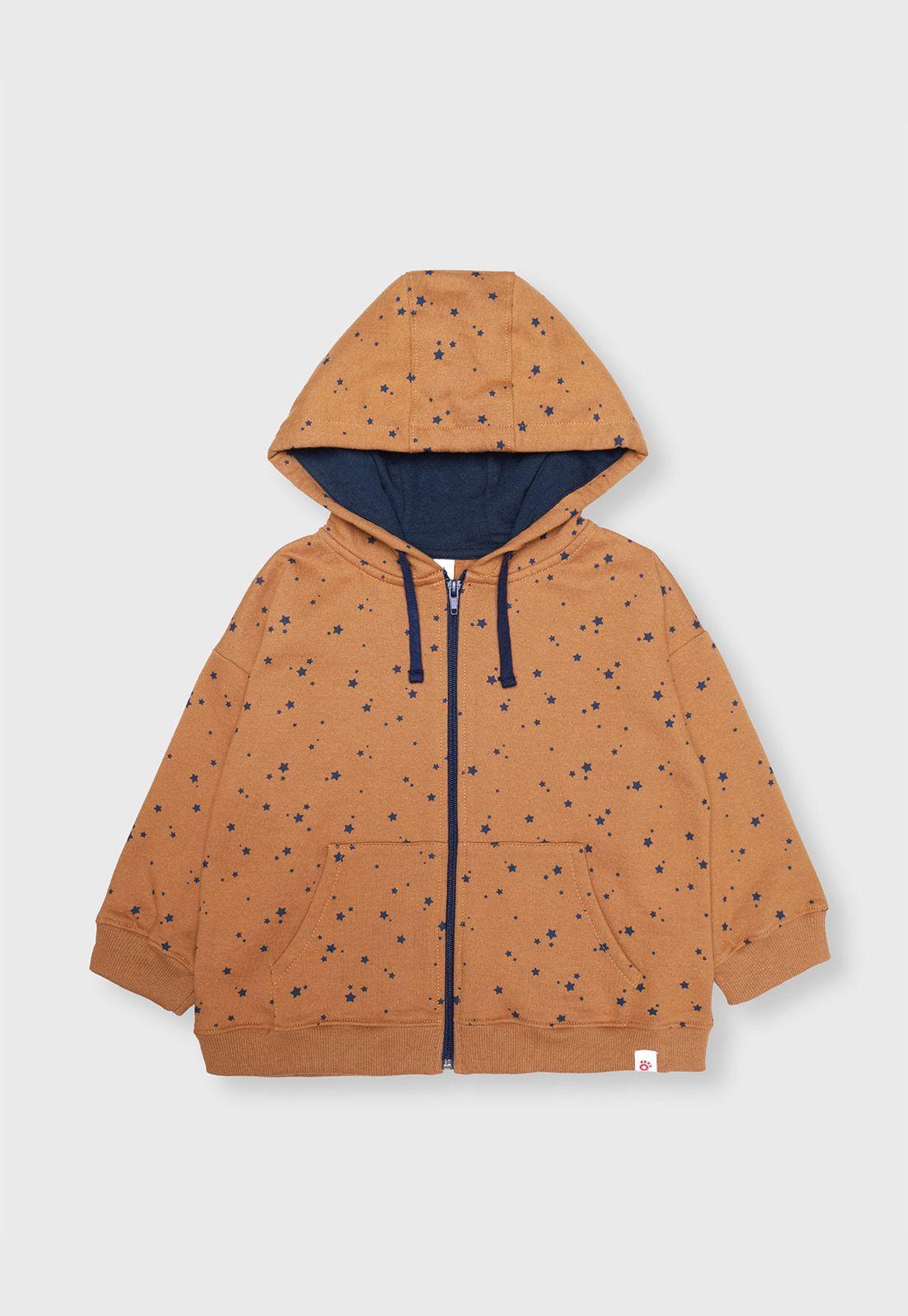 Poleron Capucha Estampado Niño Osito-0