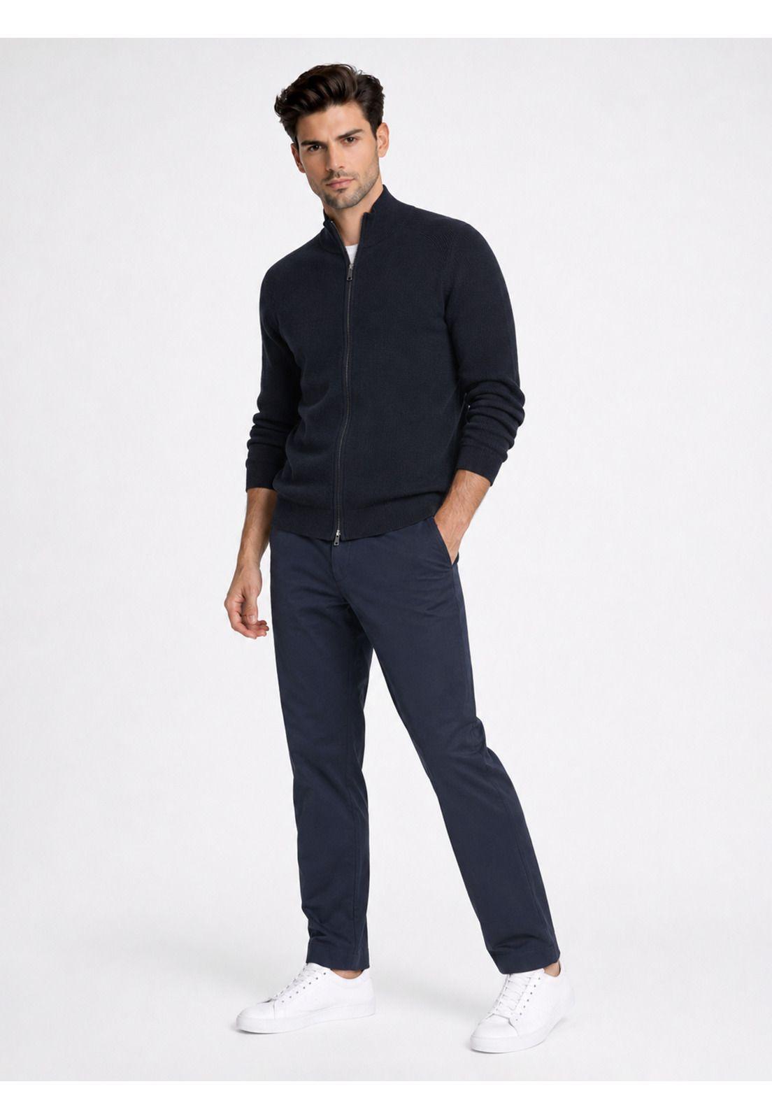 Sweater Cuello Alto Regular Fit Azul Marino Piero Butti PBDVI21NB-4