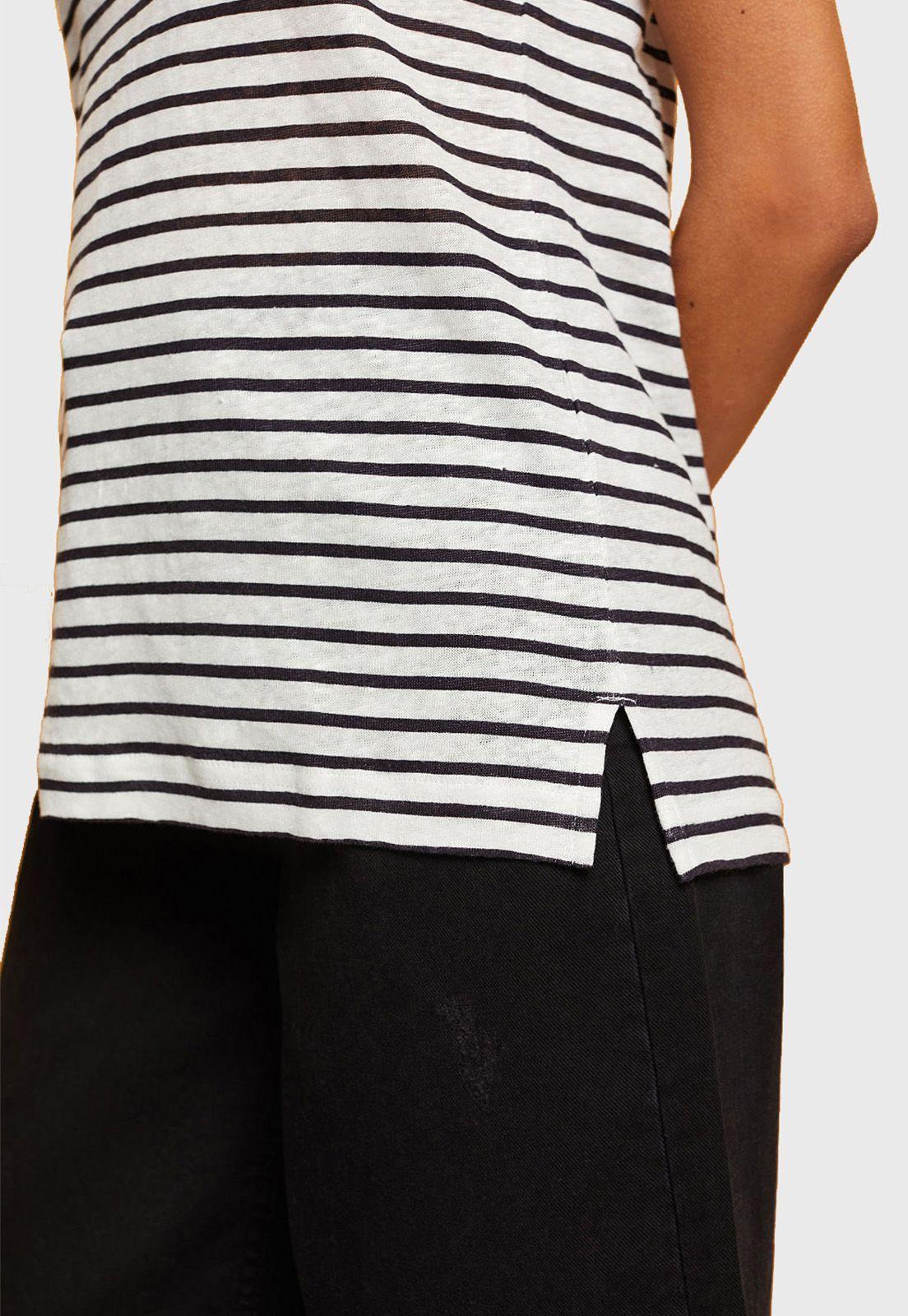 Polera A Rayas Cuello V Mujer Esprit-2