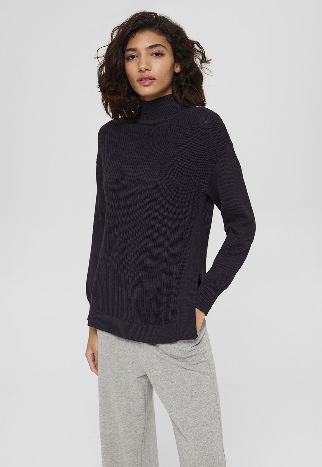 Sweater Mujer Liso Esprit Azul marino-0