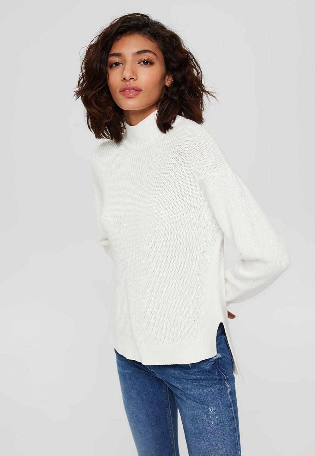 Sweater Mujer Liso Esprit Azul marino-0