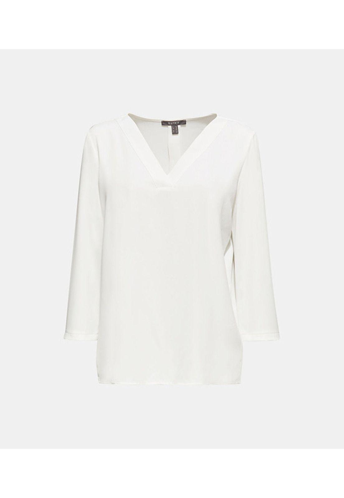 Blusa de crepé con elegantes detalles-3