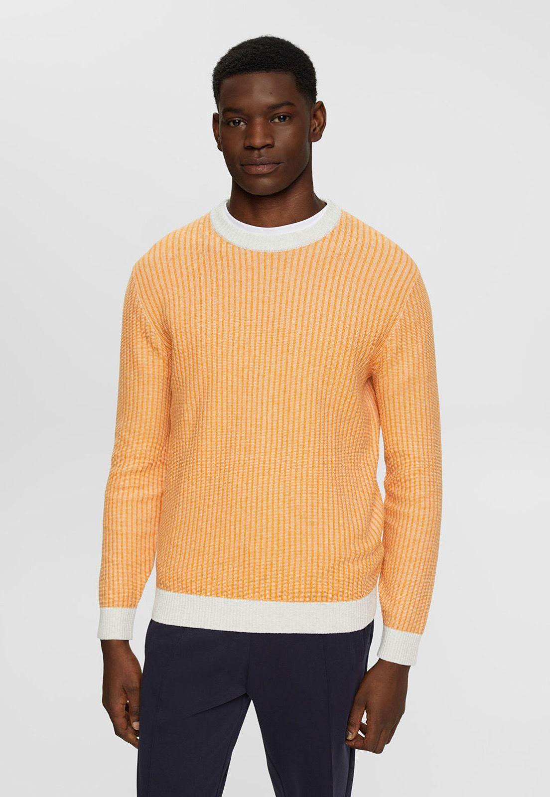 Sweater De Punto Acanalado Bicolor Esprit-0