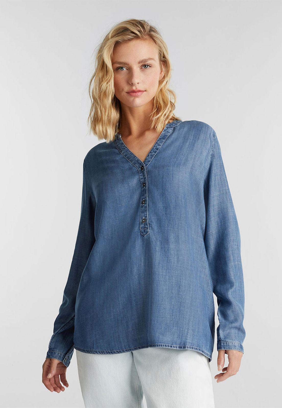 Blusa Mujer Manga Larga Lisa Esprit-0