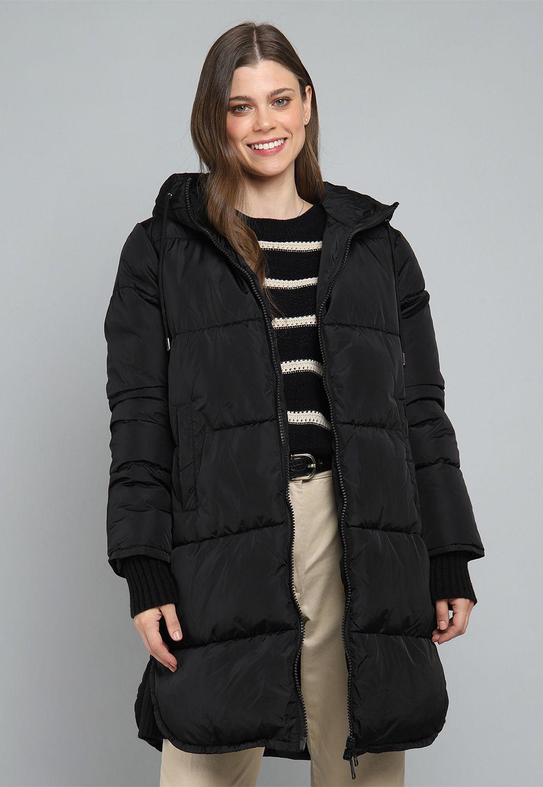 Parka Larga Acolchada con Capucha Mujer Esprit G025178-0