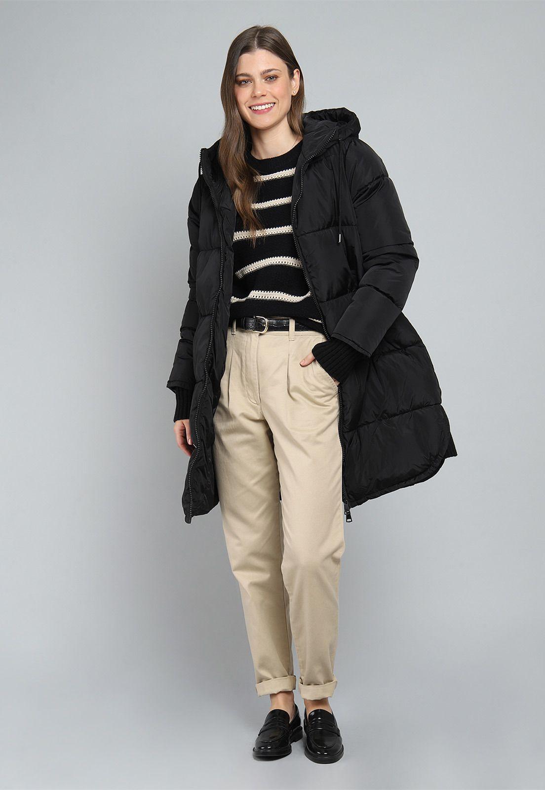 Parka Larga Acolchada con Capucha Mujer Esprit G025178-3