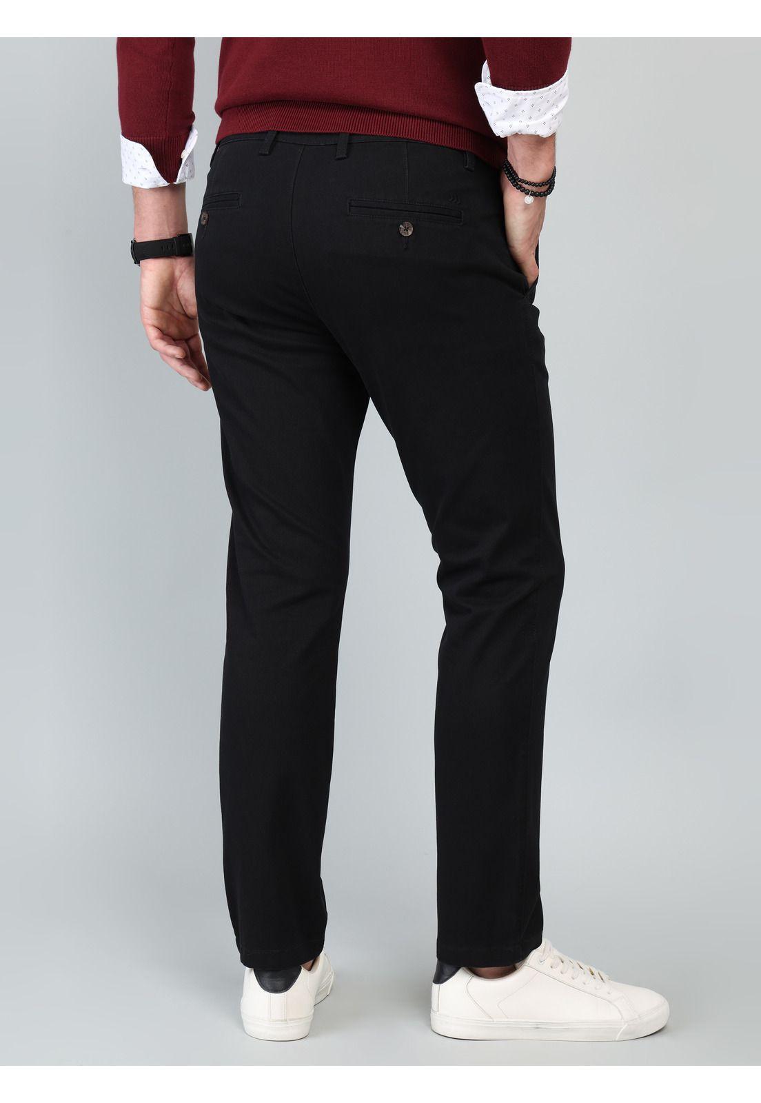 Pantalón Liso Spandex Regular Fit Negro Arrow PA33033NE-1