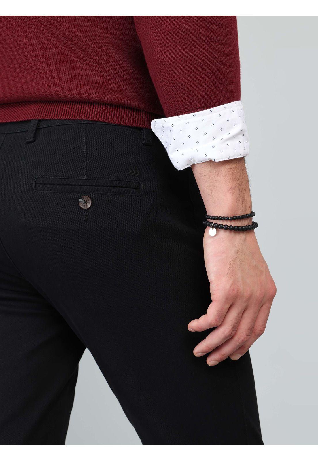 Pantalón Liso Spandex Regular Fit Negro Arrow PA33033NE-4