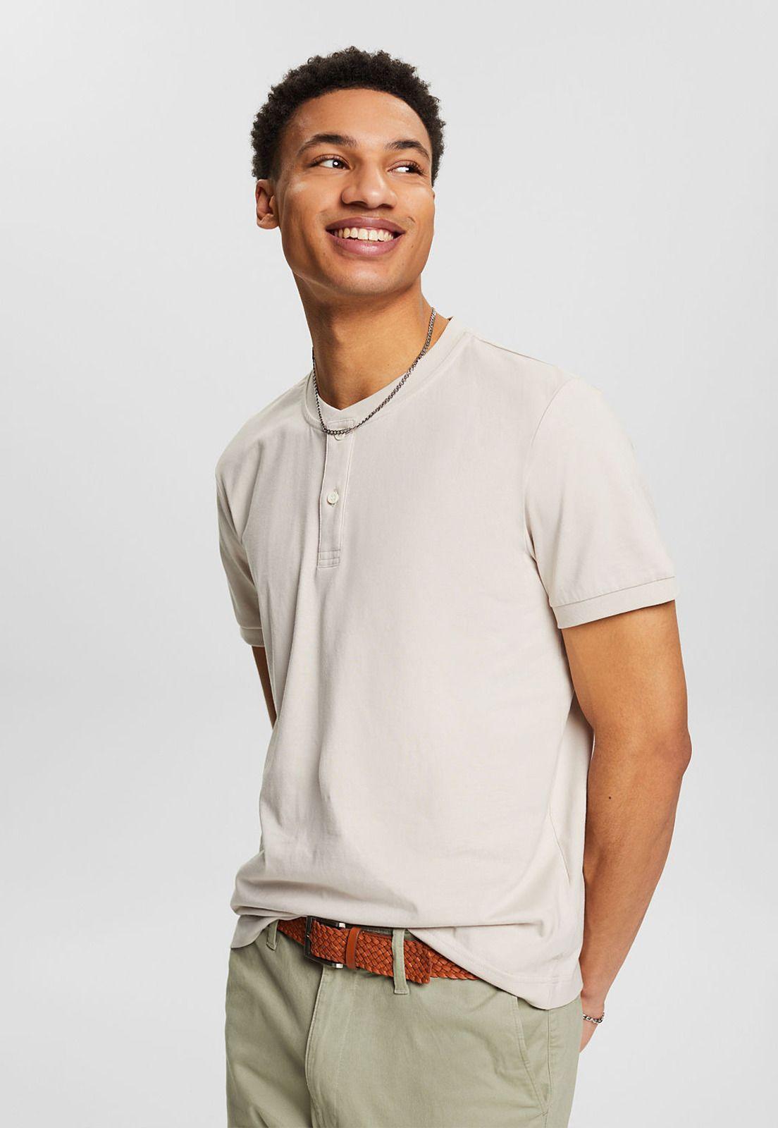 Polera Con Cuello Henley Hombre Esprit 024EE2K316-0