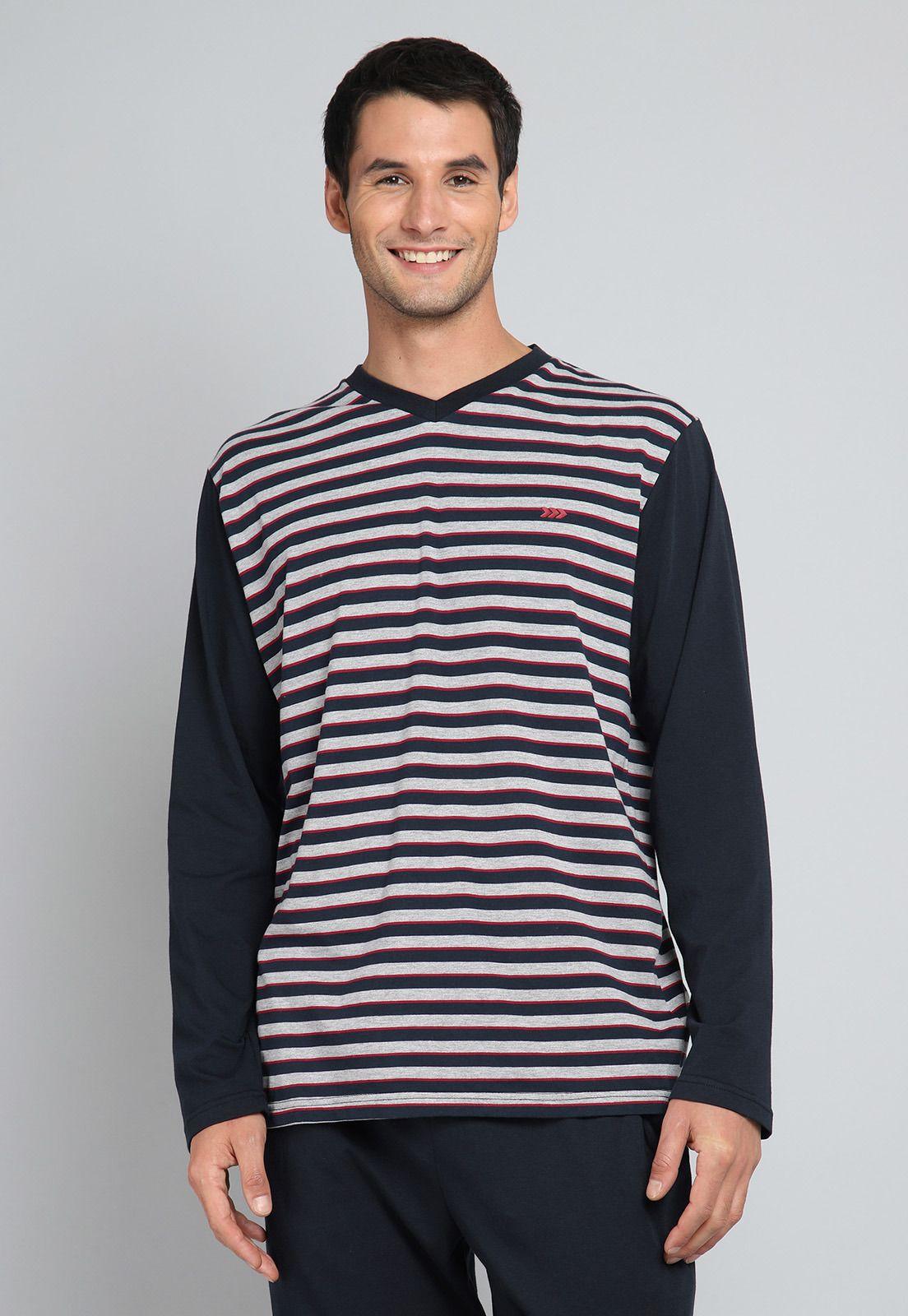 Pijama Largo A Rayas Arrow-2