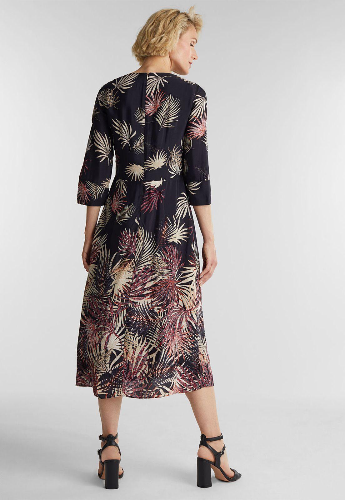Vestido Midi Con Estampado De Palmeras Esprit-1