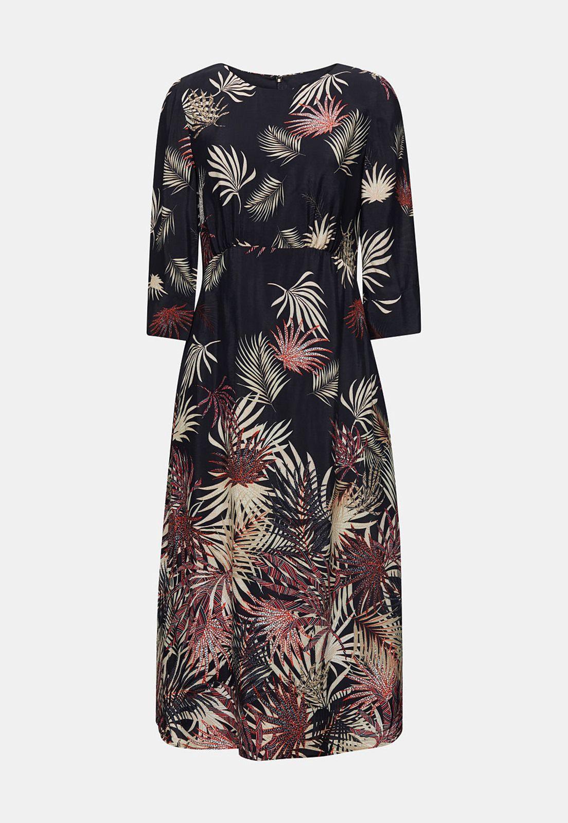 Vestido Midi Con Estampado De Palmeras Esprit-3