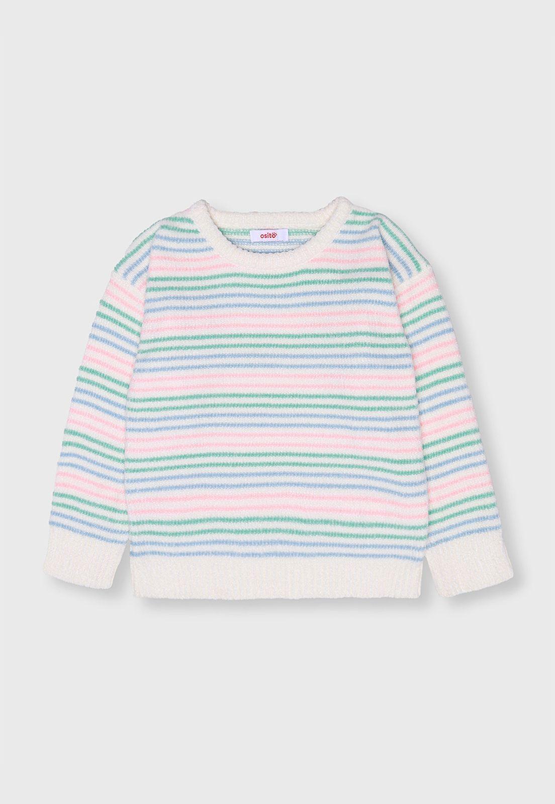 Sweater A Rayas Niña Osito-0
