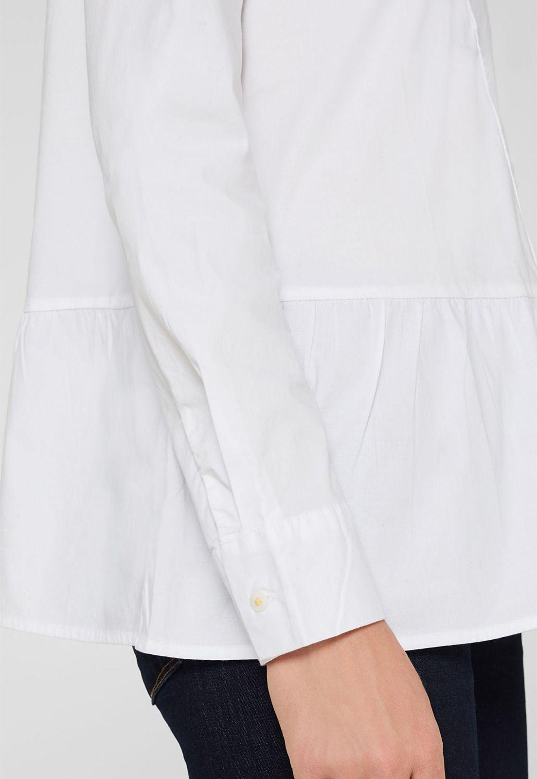 Blusa Elástica Con Volante En El Bajo-2