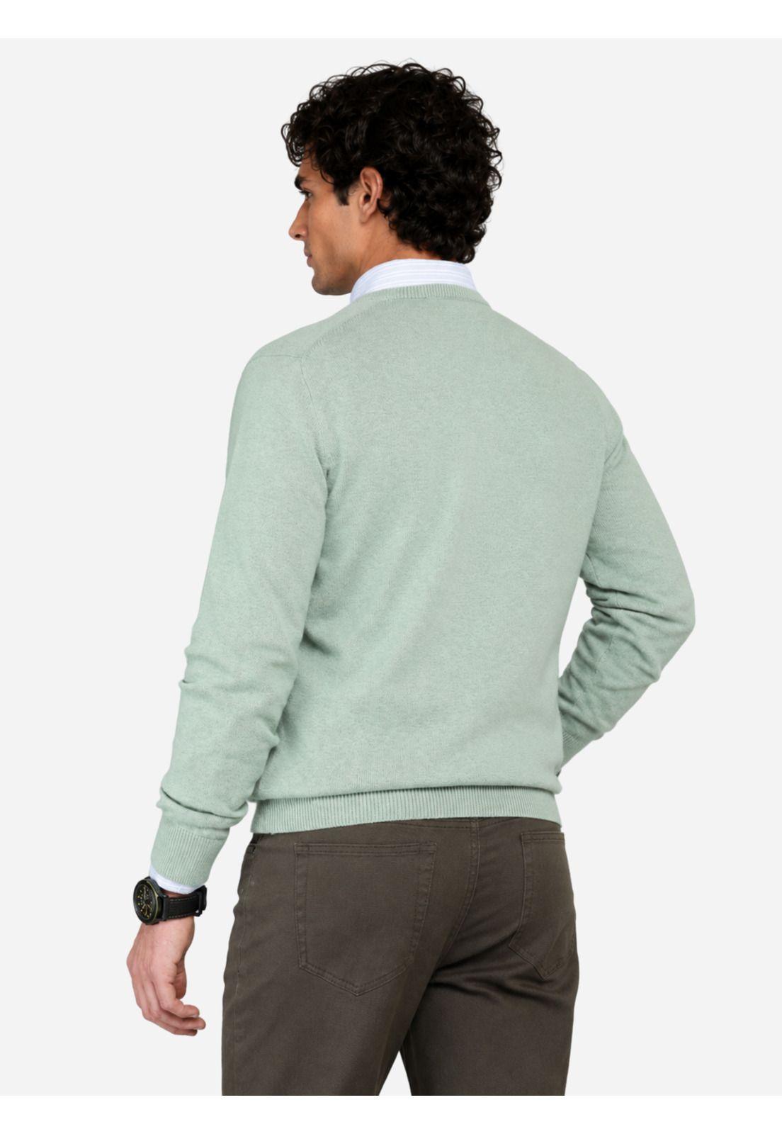 Sweater Cuello V Regular Fit Verde Claro Arrow SW33097VC-1