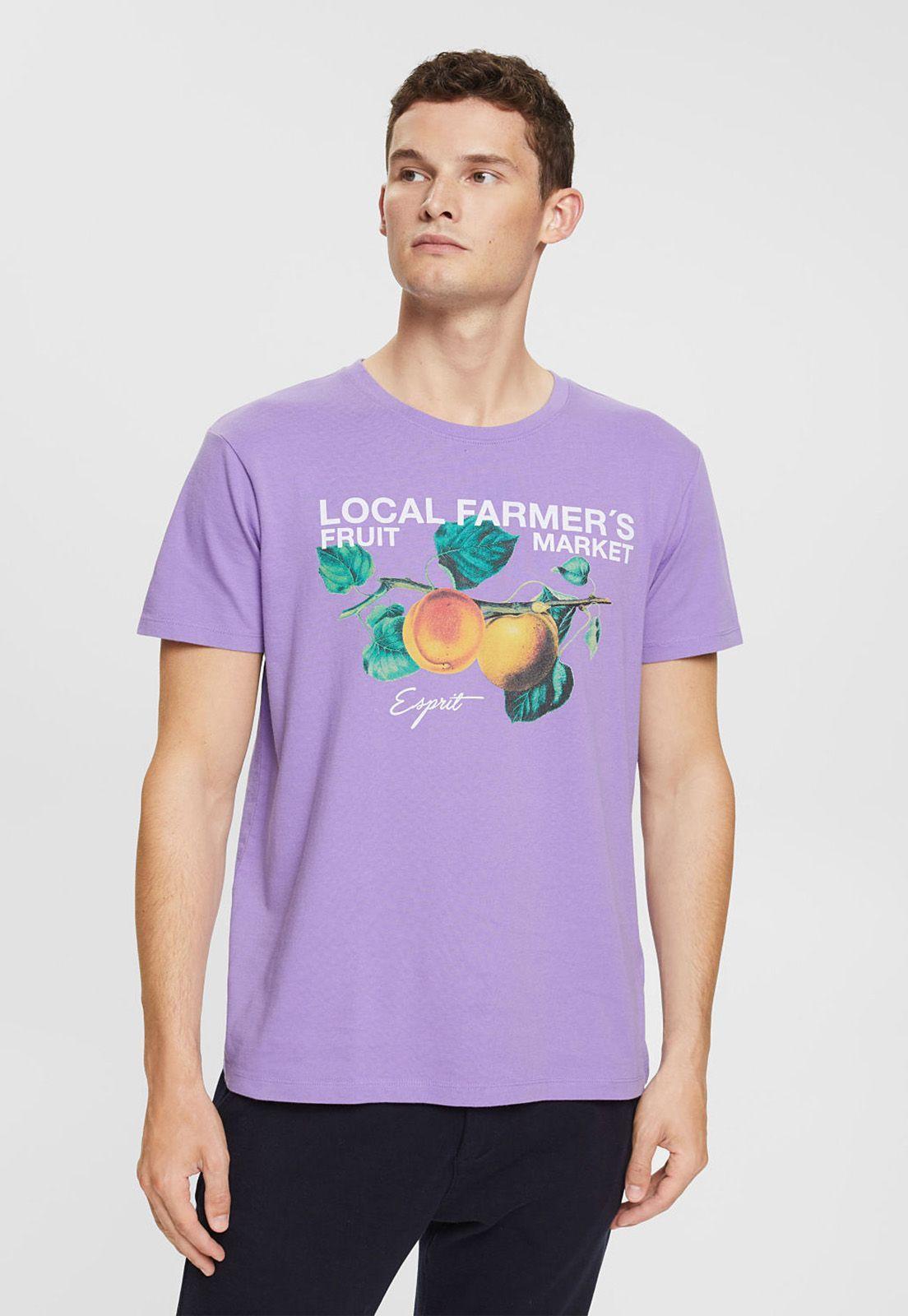 Polera De Hombre Estampada Frutas Esprit Lila-0