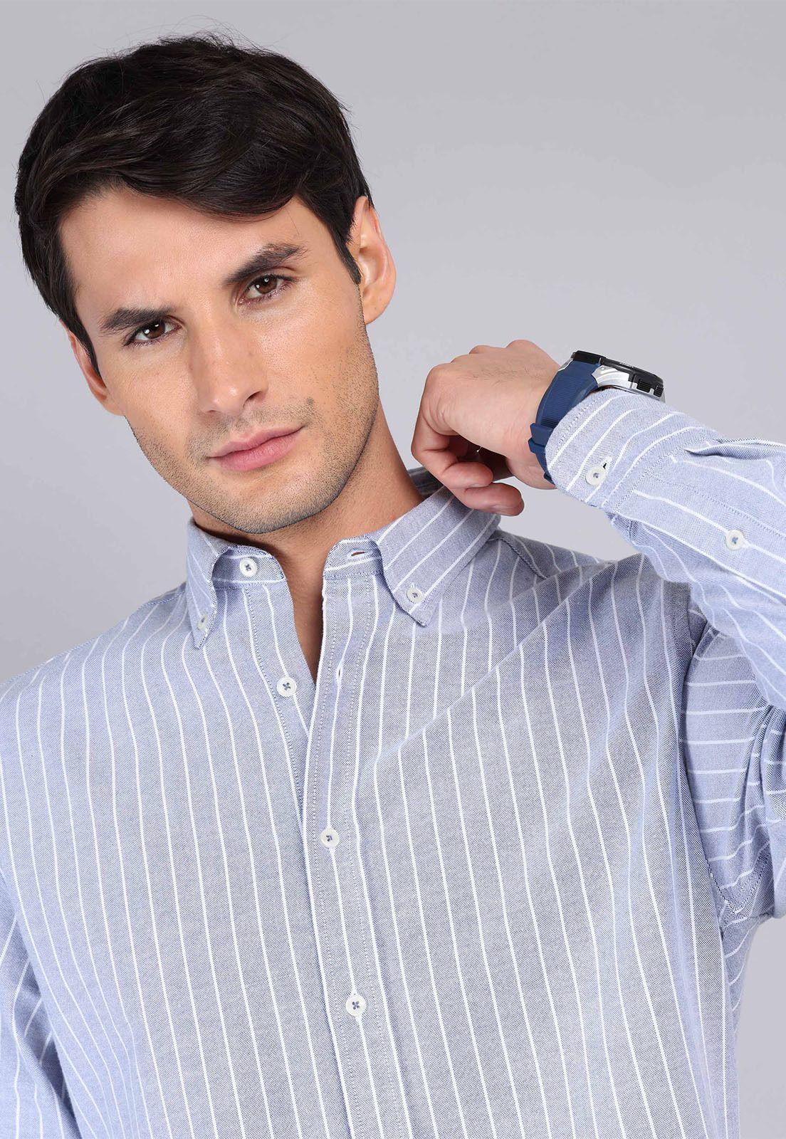 Camisa Oxford Spandex Arrow CM32003AZ-2