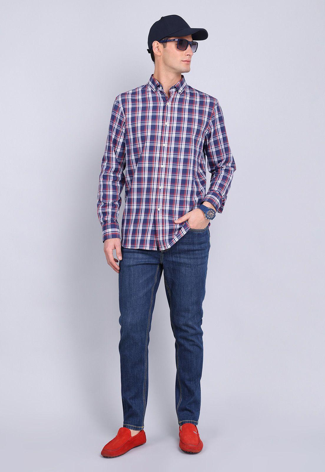 Camisa Cuadros Manga Larga Guy Laroche GLBVF05AZ-2