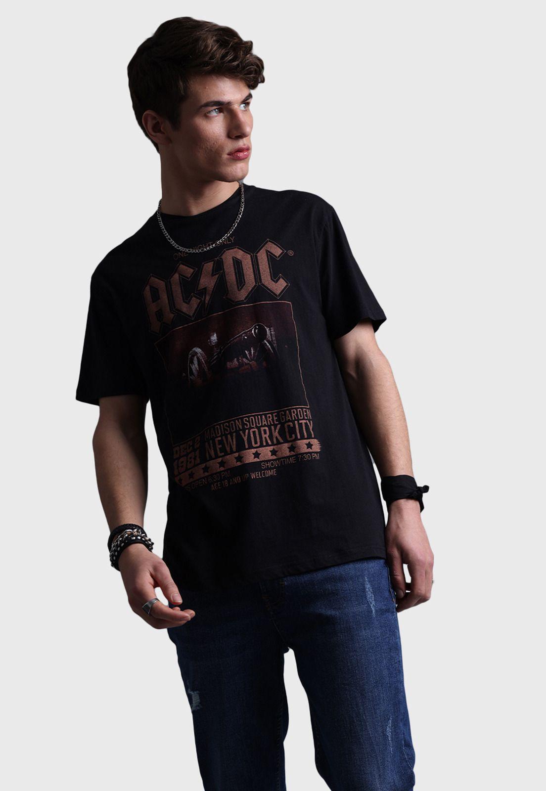 Polera Rock AC/DC Hombre Soviet SPOH568NE-0