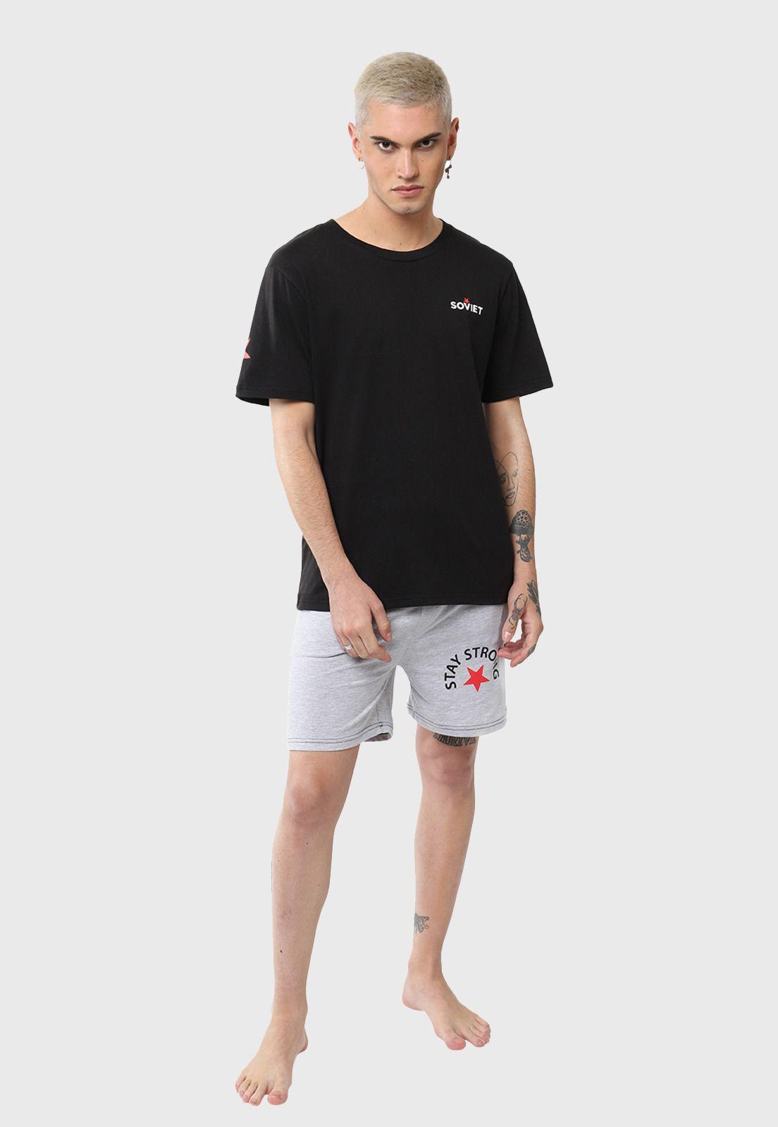 Pijama Corto Negro SVPJH04NE-0