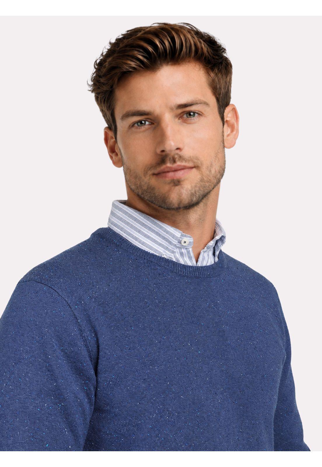 Sweater Cuello Redondo Regular Fit Azul Claro Arrow SW33090AL-2