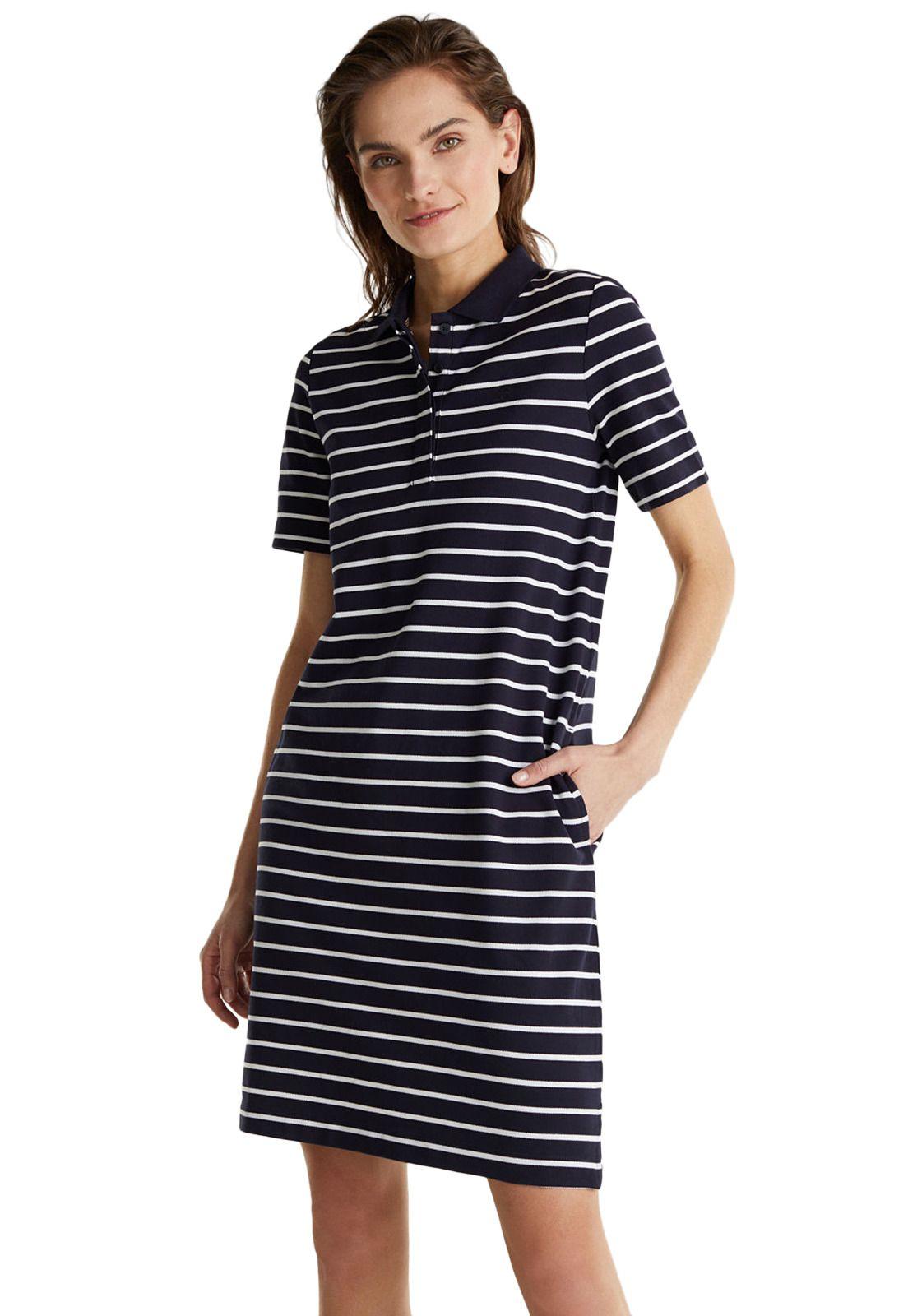 Vestido tipo polo rayas-0