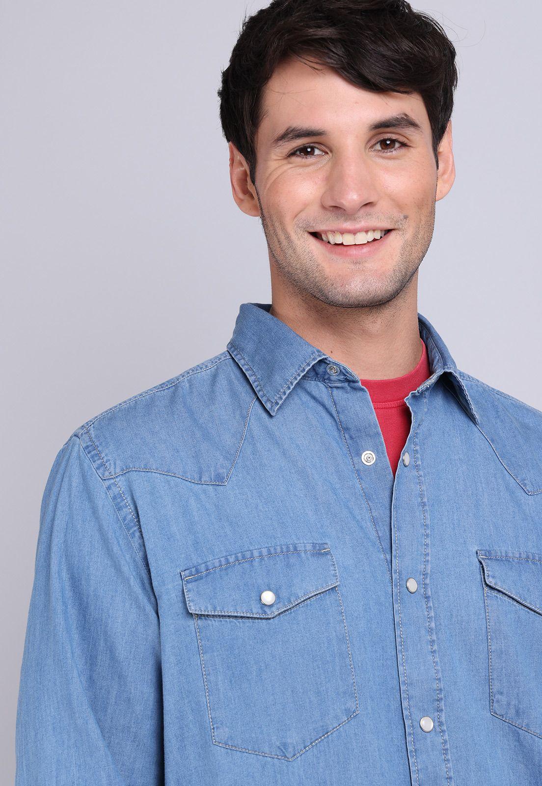 Camisa Denim Manga Larga Soviet BVSHF21DE-2