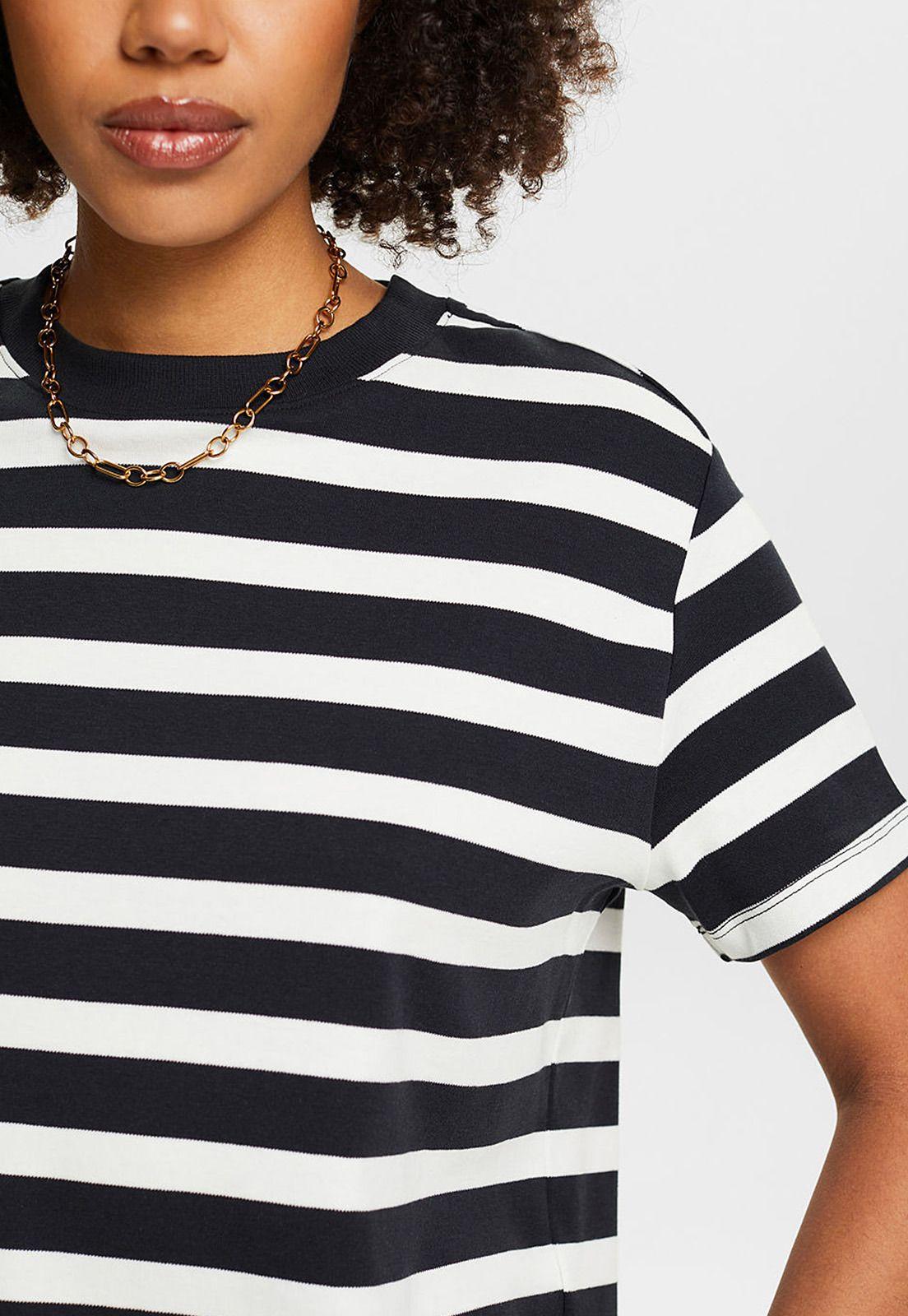Polera A Rayas Con Cuello Redondo Mujer Esprit 034EE1K342-2