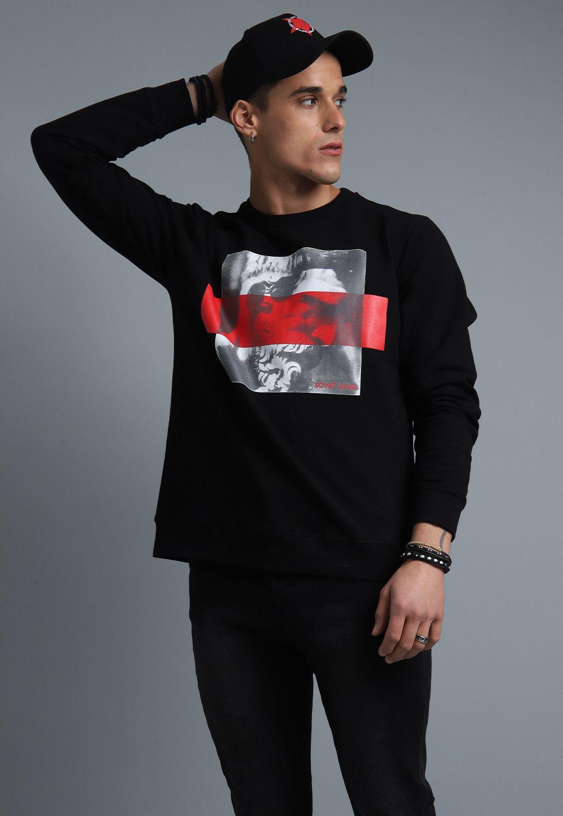 Poleron Estampado Hombre Soviet SPLH600NE-2