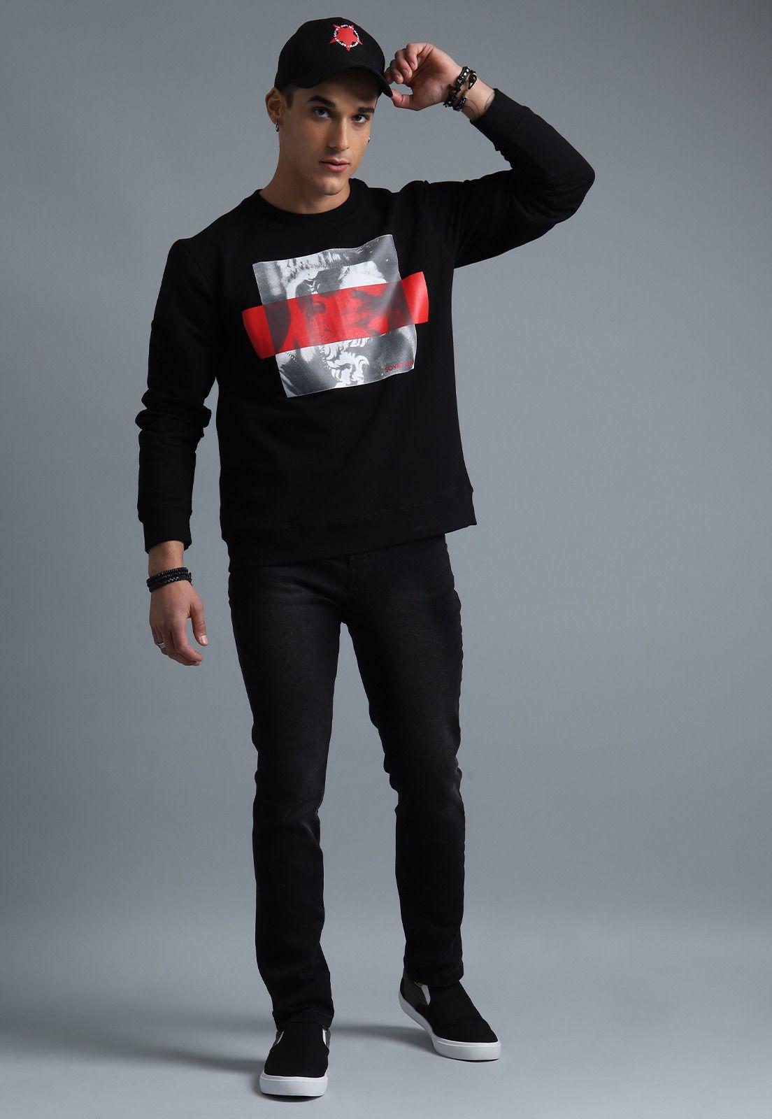 Poleron Estampado Hombre Soviet SPLH600NE-5