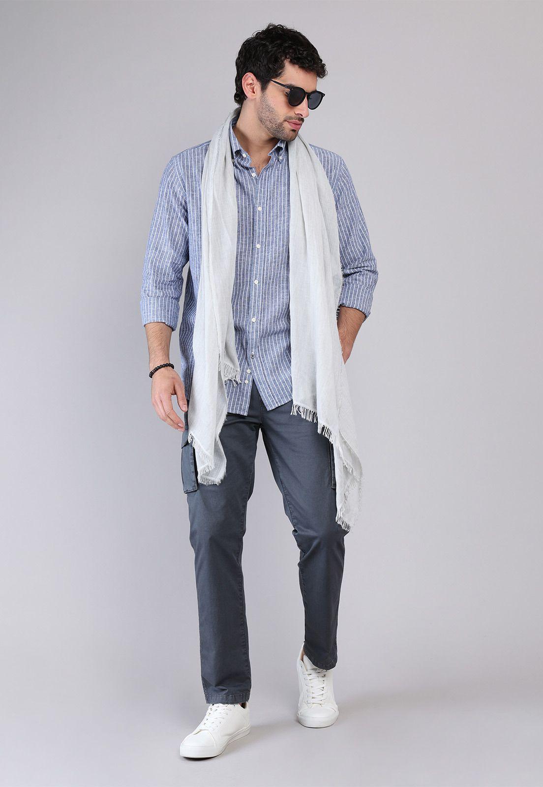 Camisa Lino a Rayas Soviet SCVF023NB-3